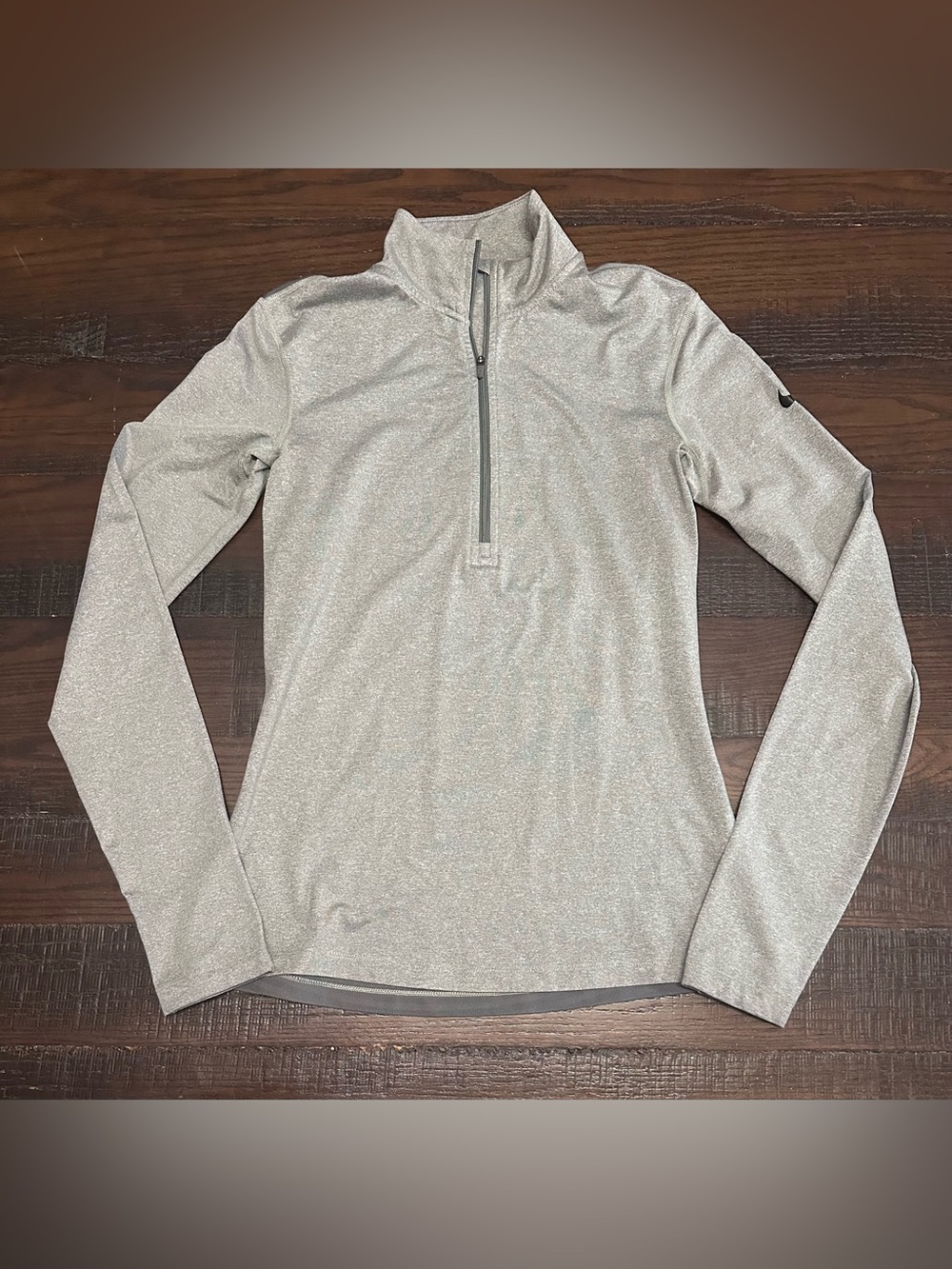 Nike Pro Dri Cit Half Zip Grey Quarter Zip Running Active Size Womens Medium